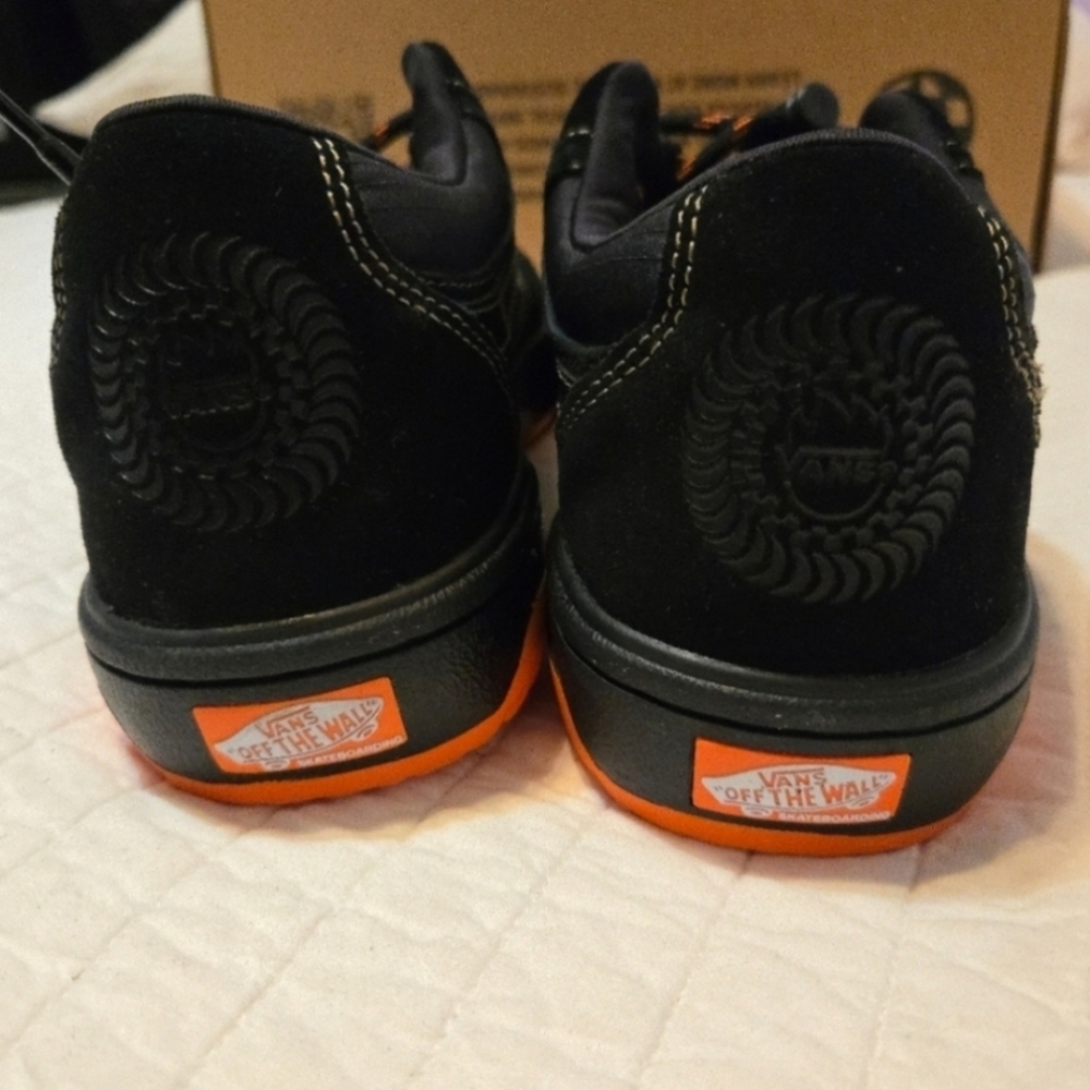 Vans Rowan 2 Skate Men Size 7 Spitfire Pro Impactwaffle Black and Orange 112025 - Picture 8 of 9